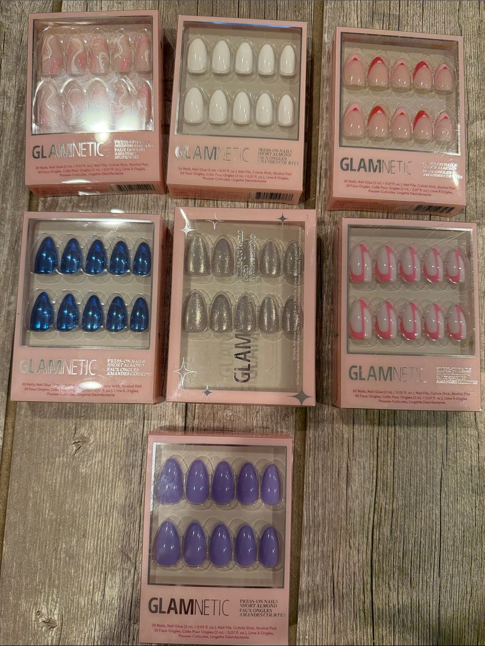 GLAMNETIC 7 press on nails sets